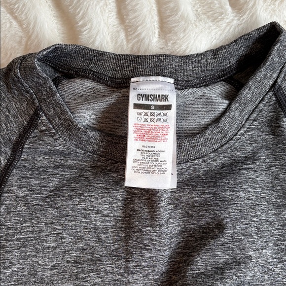 Gymshark Charcoal Long Sleeve Crop Top - Picture 3 of 5